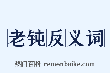 老钝反义词是什么意思的图片
